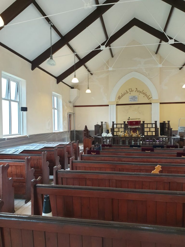View from rear of Calfaria Chapel painted and decorated by decorator and painters Swansea