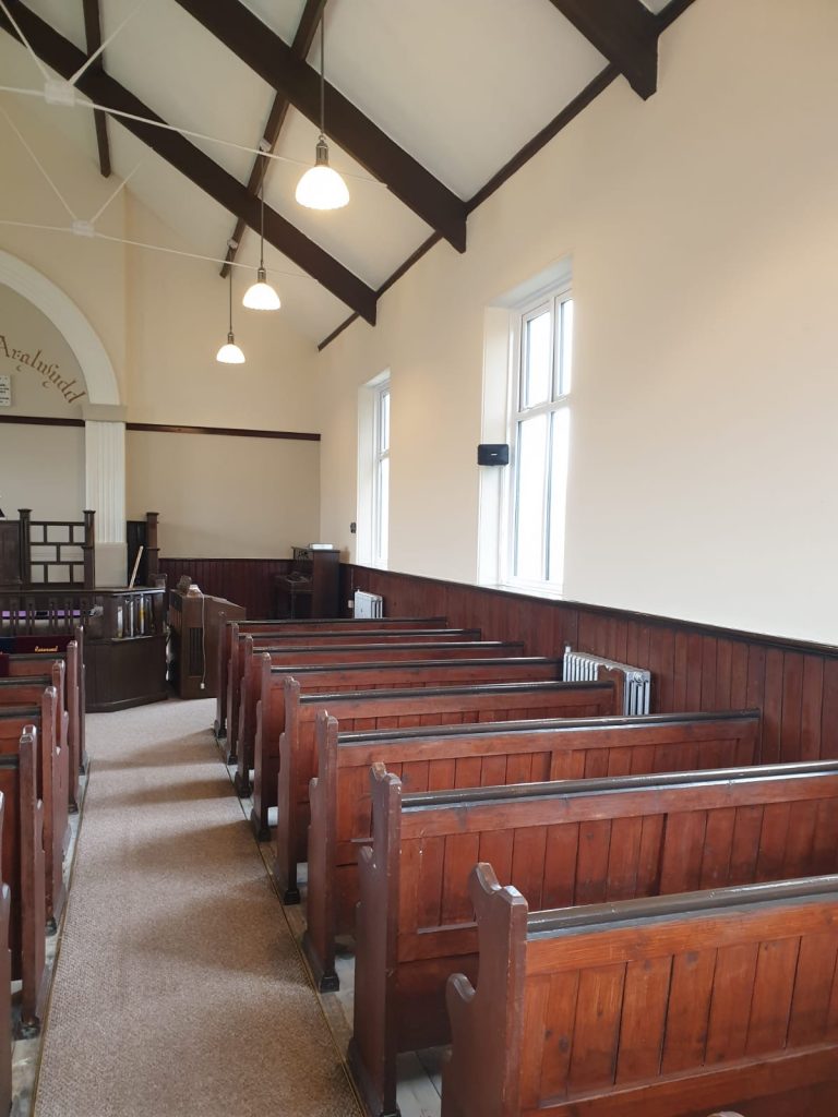 West side of Calfaria Chapel Ystradgynlais painted and decorated by Swansea painting and decorating Services