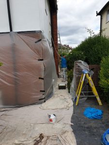 Exterior painting work on Neath property by painters Swansea
