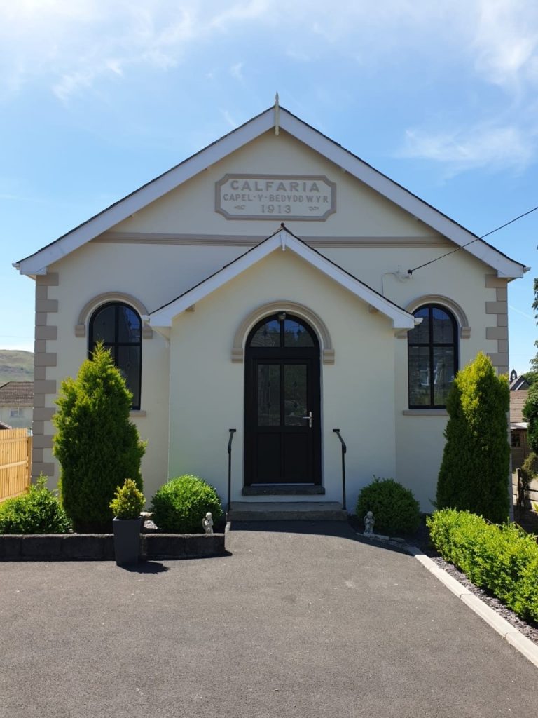 Front Exterior View of Calfaria Chapel painted by Premier Painters and Decorators Swansea