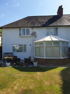 Rear exterior painting job at Neath by Premier Painters and Decorators Swansea