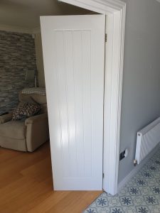 Interior door leading into lounge painted by Swansea Painters in Llansamlet Swansea