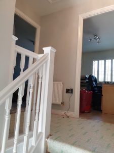 Painters Swansea Halls Stairs and landing interior painting in Llansamlet Swansea