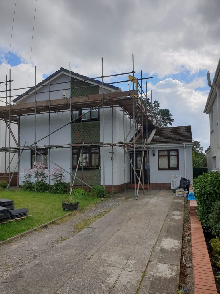 Right Front View View of Exterior Painting by Painters Decorators Swansea of property in Cadoxton, Neath
